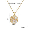 Mother's Day Brass Micro Pave Clear Cubic Zirconia Mama Pendant Necklaces FS-WG171EE-02-3