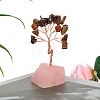 Natural Tiger Eye Chips Tree of Life Decorations PW-WGDDE68-05-1