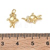 High Polished Ocean Brass Micro Pave Clear Cubic Zirconia Pendants CU-CBAF3CF-02R-01-3