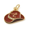 Brass Enamel Charms KK-C110-21A-G-1