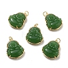Natural Dyed Jade Pendants KK-C242-06G-03-2