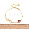 Sports Brass Micro Pave Cubic Zirconia Infinity Link Bracelets BJEW-D386-01C-G-3