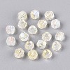 Transparent Spray Painted Glass Beads EGLA-N018-4mm-10-2