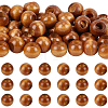 50Pcs Spray Painted Wood European Beads WOOD-PA0001-78A-1