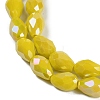 Opaque Solid Color Electroplate Glass Beads Strands EGLA-N013-P4mm-B06-3