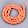 Handmade Polymer Clay Beads Strands CLAY-R089-6mm-124-2