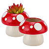 Porcelain Polka Dot Mushroom Vase Ornaments AJEW-WH0481-792-1