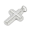 Brass Micro Pave Clear Cubic Zirconia Pendants KK-G522-51P-03-2