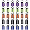 30Pcs 5 Colors Reflective Rectangle Polyester Pendant Keychains KEYC-CO0001-02-1