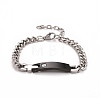 Crystal Rhinestone Rectangle & Cross Link Bracelet STAS-E160-30EBP-01-1