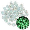 Luminous Handmade Foil Glass Beads LAMP-P020-01A-07-1