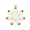 Christmas Theme Spray Painted Alloy Enamel Pendants ENAM-Z020-01F-1