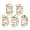 Brass Micro Pave Cubic Zirconia Charms KK-T060-05-D-G-NF-1