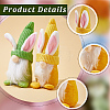 Gorgecraft 2Pcs 2 Colors Easter Cloth Bunny Gnome Doll Ornament AJEW-GF0007-78B-6