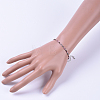 Natural Multicolor Tourmaline Bead Bracelets X-BJEW-JB04555-06-4
