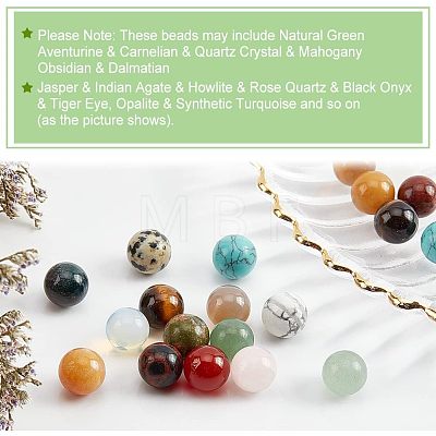 Natural & Synthetic Gemstone Round Beads G-NB0003-86B-1