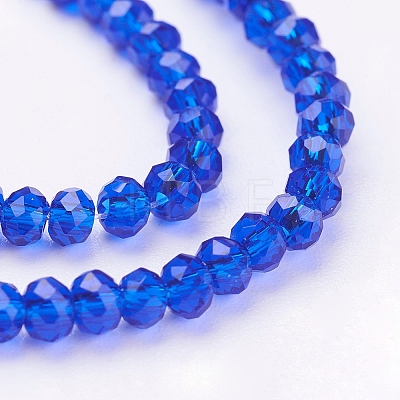 Transparent Glass Beads Strands GLAA-R135-2mm-M-1