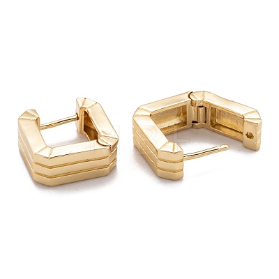 Brass Huggie Hoop Earrings EJEW-F264-16-1