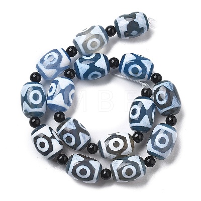 Tibetan Style dZi Beads Strands G-NH0037-C08-02-1