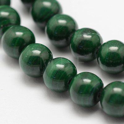 Natural Malachite Beads Strands G-F461-05-6mm-1