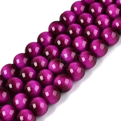 Imitation Tiger Eye Glass Beads Strands GLAA-Q106-03A-B06-1
