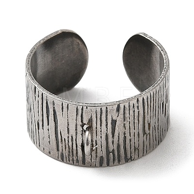 Non-Tarnish 304 Stainless Steel Open Cuff Ring Components LS-STAS-C079-03P-1