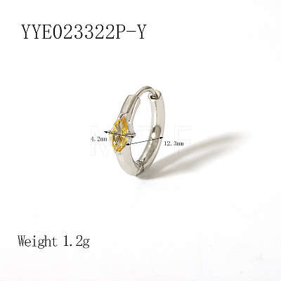 Elegant Stainless Steel Hoop Earrings QA3505-10-1