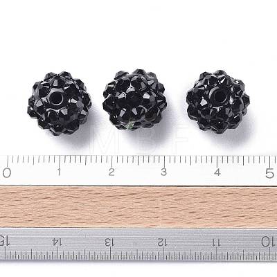 Chunky Resin Rhinestone Beads X-RESI-M019-32-1