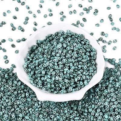 Picasso Glass Seed Beads GL-N001-02B-1