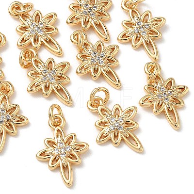 SHEGRACE Brass Clear Cubic Zirconia Charms XGRQ4G263-697G-1