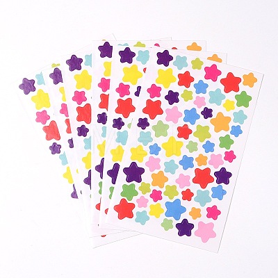Star Pattern DIY Paper Picture Stickers LS-AJEW-L053-03-1