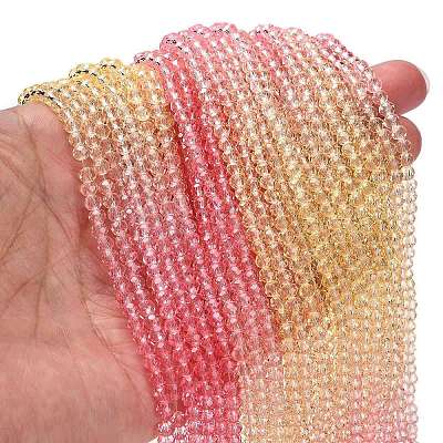 Transparent Painted Glass Beads Strands DGLA-A034-T4mm-A09-1