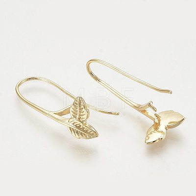 Brass Earring Hooks KK-T027-115G-1