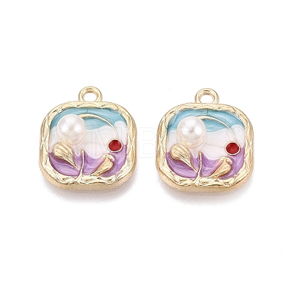 Alloy Enamel Pendants ENAM-N069-17KCG-03-1