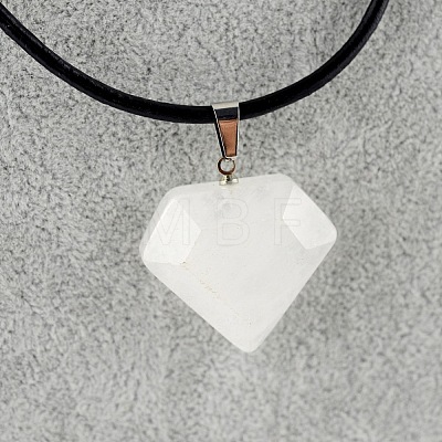 Natural Quartz Crystal Faceted Pendants PW-WGFB581-03-1