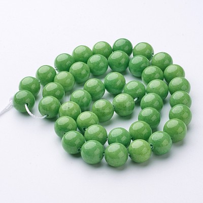 Natural Mashan Jade Round Beads Strands X-G-D263-10mm-XS17-1