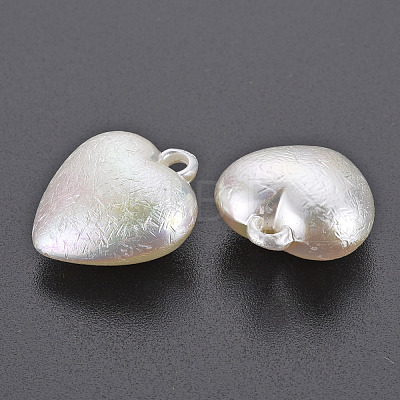 Electroplated ABS Plastic Imitation Pearl Pendants X-KY-T023-008A-01-1