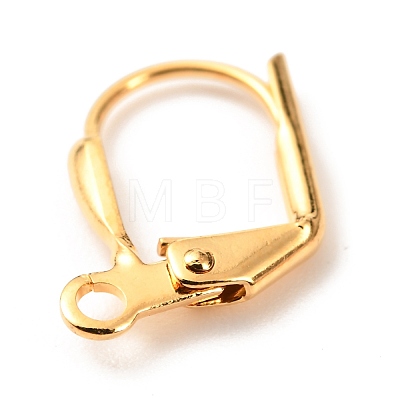 Brass Leverback Earring Findings KK-F824-005G-1