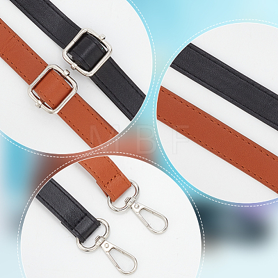 WADORN 2Pcs 2 Colors PU Imitation Leather Adjustable Bag Straps DIY-WR0003-13A-1