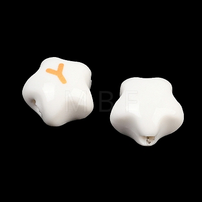 Handmade Printed Porcelain Beads PORC-T136-01E-1