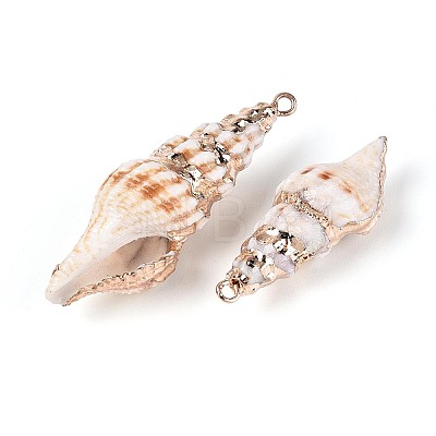 Electroplated Natural Shell Pendants BSHE-T015-11-1