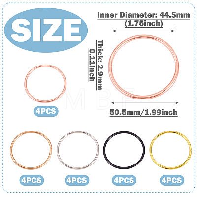 20Pcs 5 Colors Iron Rings FIND-TA0011-03-1