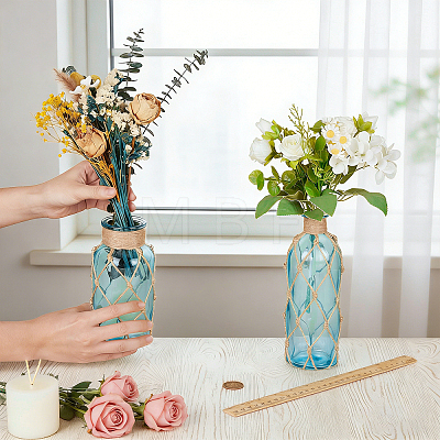 2Pcs 2 Styles Glass Vases Display Decorations AJEW-TW0001-28-1