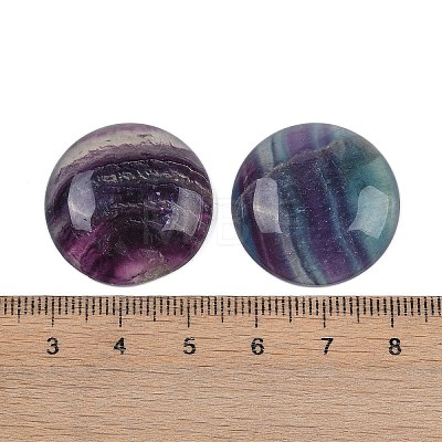 Natural Colorful Fluorite Cabochons X-G-H1596-FR-25mm-26-1