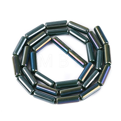 Electroplate Opaque Glass Beads Strands X-EGLA-Q132-02A-B01-1