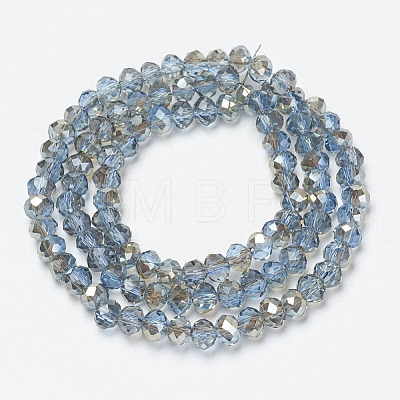 Electroplate Glass Beads Strands EGLA-A034-T3mm-K02-1