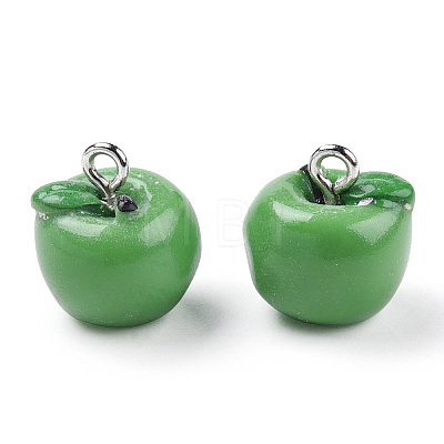 Apple Resin Charms LS-X-RESI-R184-04-1