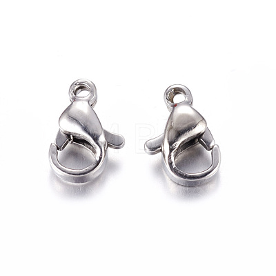 304 Stainless Steel Lobster Claw Clasps STAS-AB09-1