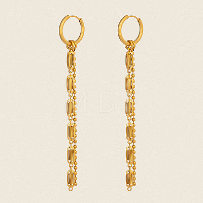 Chain Tassel 304 Stainless Steel Hoop Earrings SU3724-1