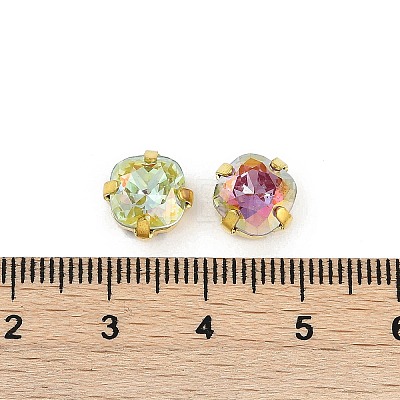 Brass Glass Rhinestone Sew on Rhinestones RGLA-U001-04G-02-1